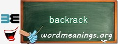WordMeaning blackboard for backrack